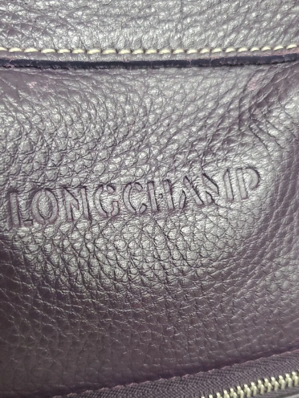 Longchamp Cosmos Purple Leather Shoulder Tote Bag💜